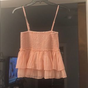 Bb Dakota smocked crop top